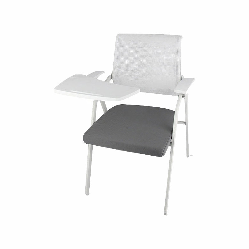 Mid Back Conference Chair with Fixed Arms Modern Office Chair with Metal Frame Grey 1 Piece Clearhalo 'furn' 'furn_office_chair' 'Furniture' 'furniture_office_chair' 'Office Chairs' 'Office Furniture' 'office_chair' 5011030