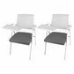 Mid Back Conference Chair with Fixed Arms Modern Office Chair with Metal Frame Grey 2 Piece Set Clearhalo 'furn' 'furn_office_chair' 'Furniture' 'furniture_office_chair' 'Office Chairs' 'Office Furniture' 'office_chair' 5011033