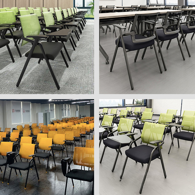 Mid Back Conference Chair with Fixed Arms Modern Office Chair with Metal Frame Clearhalo 'furn' 'furn_office_chair' 'Furniture' 'furniture_office_chair' 'Office Chairs' 'Office Furniture' 'office_chair' 5011035