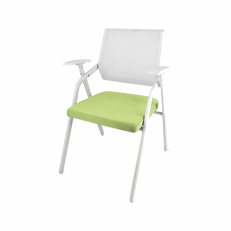 Mid Back Conference Chair with Fixed Arms Modern Office Chair with Metal Frame Fluorescent Green 1 Piece Clearhalo 'furn' 'furn_office_chair' 'Furniture' 'furniture_office_chair' 'Office Chairs' 'Office Furniture' 'office_chair' 5011036