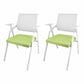 Mid Back Conference Chair with Fixed Arms Modern Office Chair with Metal Frame Fluorescent Green 2 Piece Set Clearhalo 'furn' 'furn_office_chair' 'Furniture' 'furniture_office_chair' 'Office Chairs' 'Office Furniture' 'office_chair' 5011039