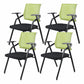 Mid Back Conference Chair with Fixed Arms Modern Office Chair with Metal Frame Green-Black 4 Piece Set Clearhalo 'furn' 'furn_office_chair' 'Furniture' 'furniture_office_chair' 'Office Chairs' 'Office Furniture' 'office_chair' 5011055