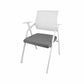 Mid Back Conference Chair with Fixed Arms Modern Office Chair with Metal Frame Light Gray 1 Piece Clearhalo 'furn' 'furn_office_chair' 'Furniture' 'furniture_office_chair' 'Office Chairs' 'Office Furniture' 'office_chair' 5011056