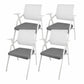 Mid Back Conference Chair with Fixed Arms Modern Office Chair with Metal Frame Light Gray 4 Piece Set Clearhalo 'furn' 'furn_office_chair' 'Furniture' 'furniture_office_chair' 'Office Chairs' 'Office Furniture' 'office_chair' 5011058