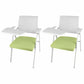 Mid Back Conference Chair with Fixed Arms Modern Office Chair with Metal Frame Green 2 Piece Set Clearhalo 'furn' 'furn_office_chair' 'Furniture' 'furniture_office_chair' 'Office Chairs' 'Office Furniture' 'office_chair' 5011060