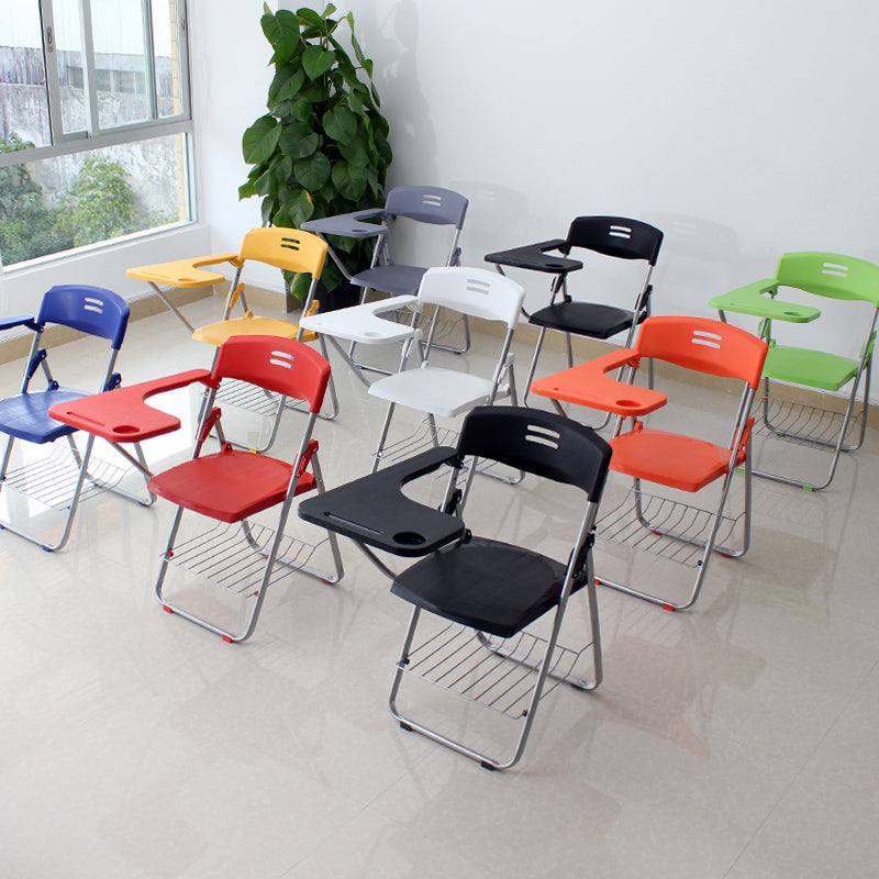 Modern Plastic and Metal Desk Chair with Low Back Home Office Chair Clearhalo 'furn' 'furn_office_chair' 'Furniture' 'furniture_office_chair' 'Office Chairs' 'Office Furniture' 'office_chair' 5011064