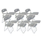 Modern Plastic and Metal Desk Chair with Low Back Home Office Chair Dark Gray 6 Piece Set Clearhalo 'furn' 'furn_office_chair' 'Furniture' 'furniture_office_chair' 'Office Chairs' 'Office Furniture' 'office_chair' 5011066