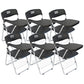 Modern Plastic and Metal Desk Chair with Low Back Home Office Chair Black 6 Piece Set Clearhalo 'furn' 'furn_office_chair' 'Furniture' 'furniture_office_chair' 'Office Chairs' 'Office Furniture' 'office_chair' 5011075