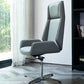 Contemporary Executive Ofiice Chair with Chrome Frame Armless Computer Desk Chair Casters Not Included Clearhalo 'furn' 'furn_office_chair' 'Furniture' 'furniture_office_chair' 'Office Chairs' 'Office Furniture' 'office_chair' 5011082