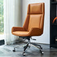 Contemporary Executive Ofiice Chair with Chrome Frame Armless Computer Desk Chair Orange Casters Included Clearhalo 'furn' 'furn_office_chair' 'Furniture' 'furniture_office_chair' 'Office Chairs' 'Office Furniture' 'office_chair' 5011085