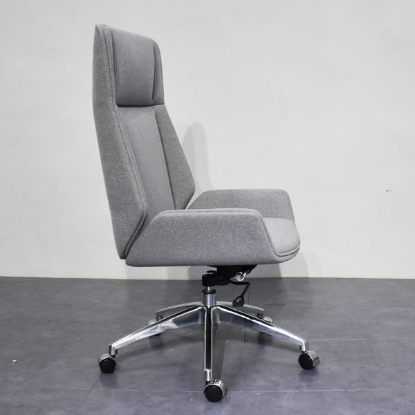 Contemporary Executive Ofiice Chair with Chrome Frame Armless Computer Desk Chair Clearhalo 'furn' 'furn_office_chair' 'Furniture' 'furniture_office_chair' 'Office Chairs' 'Office Furniture' 'office_chair' 5011088