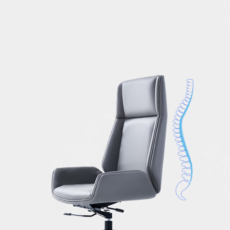 Contemporary Executive Ofiice Chair with Chrome Frame Armless Computer Desk Chair Clearhalo 'furn' 'furn_office_chair' 'Furniture' 'furniture_office_chair' 'Office Chairs' 'Office Furniture' 'office_chair' 5011092