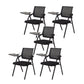 Modern Black Plastic Mesh Desk Chair with Mid Back Home Office Chair Matte Black 5 Piece Set Clearhalo 'furn' 'furn_office_chair' 'Furniture' 'furniture_office_chair' 'Office Chairs' 'Office Furniture' 'office_chair' 5011096