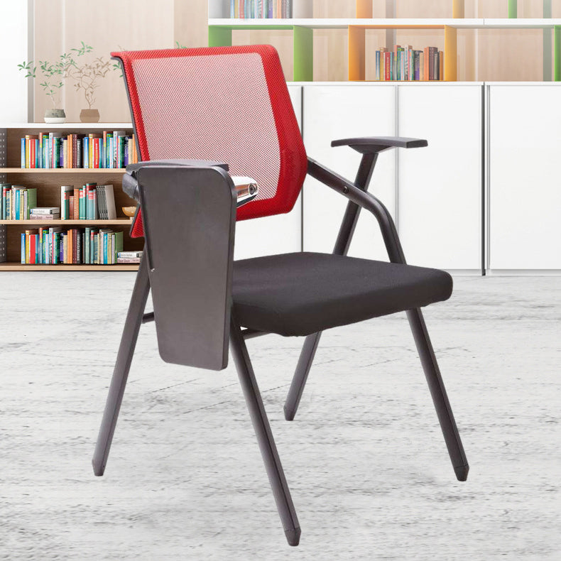 Modern Black Plastic Mesh Desk Chair with Mid Back Home Office Chair Clearhalo 'furn' 'furn_office_chair' 'Furniture' 'furniture_office_chair' 'Office Chairs' 'Office Furniture' 'office_chair' 5011098