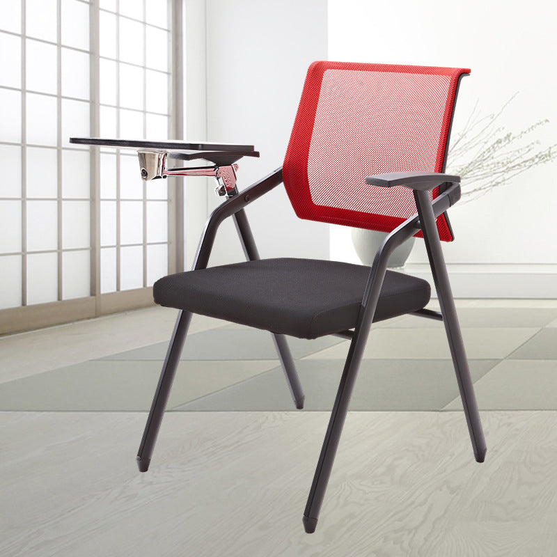 Modern Black Plastic Mesh Desk Chair with Mid Back Home Office Chair Clearhalo 'furn' 'furn_office_chair' 'Furniture' 'furniture_office_chair' 'Office Chairs' 'Office Furniture' 'office_chair' 5011099