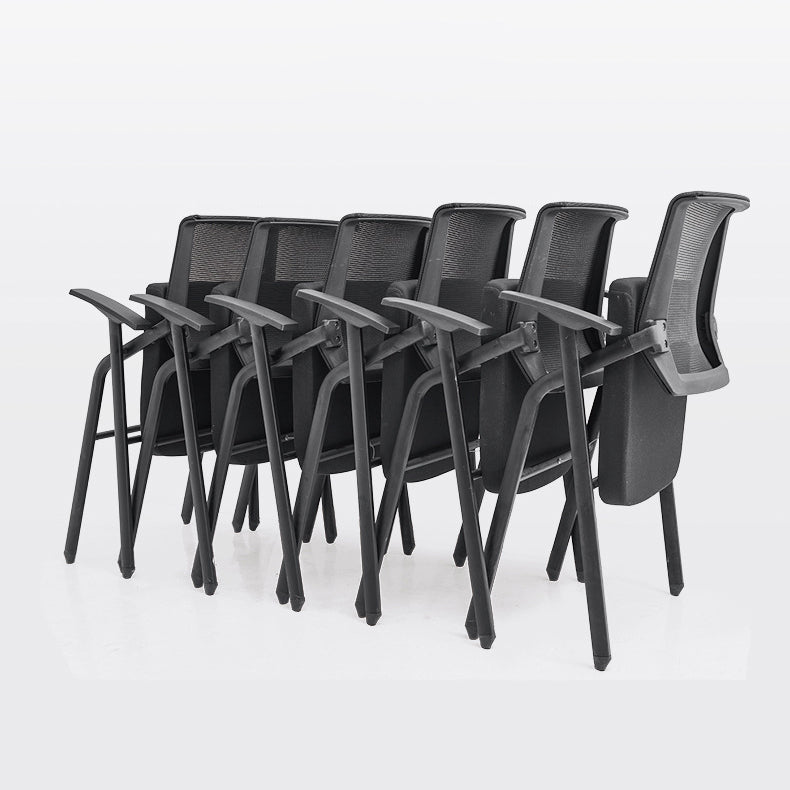 Modern Black Plastic Mesh Desk Chair with Mid Back Home Office Chair Clearhalo 'furn' 'furn_office_chair' 'Furniture' 'furniture_office_chair' 'Office Chairs' 'Office Furniture' 'office_chair' 5011102