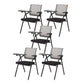 Modern Black Plastic Mesh Desk Chair with Mid Back Home Office Chair Gray Black 5 Piece Set Clearhalo 'furn' 'furn_office_chair' 'Furniture' 'furniture_office_chair' 'Office Chairs' 'Office Furniture' 'office_chair' 5011107