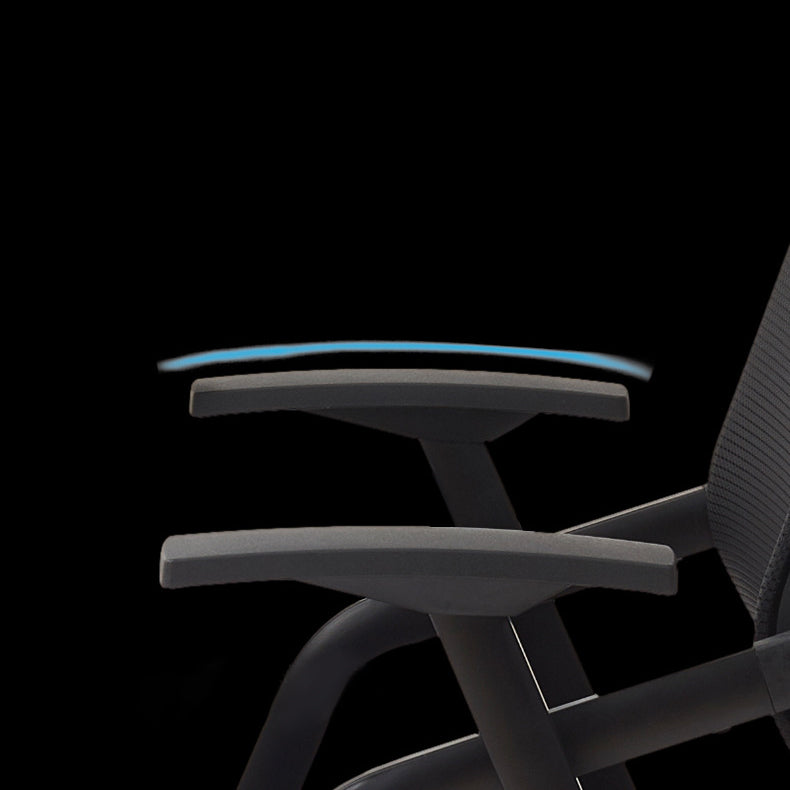 Modern Black Plastic Mesh Desk Chair with Mid Back Home Office Chair Clearhalo 'furn' 'furn_office_chair' 'Furniture' 'furniture_office_chair' 'Office Chairs' 'Office Furniture' 'office_chair' 5011110