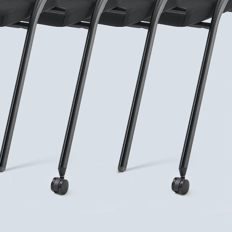 Modern Black Plastic Mesh Desk Chair with Mid Back Home Office Chair Clearhalo 'furn' 'furn_office_chair' 'Furniture' 'furniture_office_chair' 'Office Chairs' 'Office Furniture' 'office_chair' 5011112