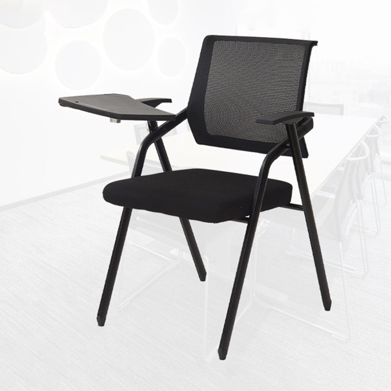 Modern Black Plastic Mesh Desk Chair with Mid Back Home Office Chair Clearhalo 'furn' 'furn_office_chair' 'Furniture' 'furniture_office_chair' 'Office Chairs' 'Office Furniture' 'office_chair' 5011114