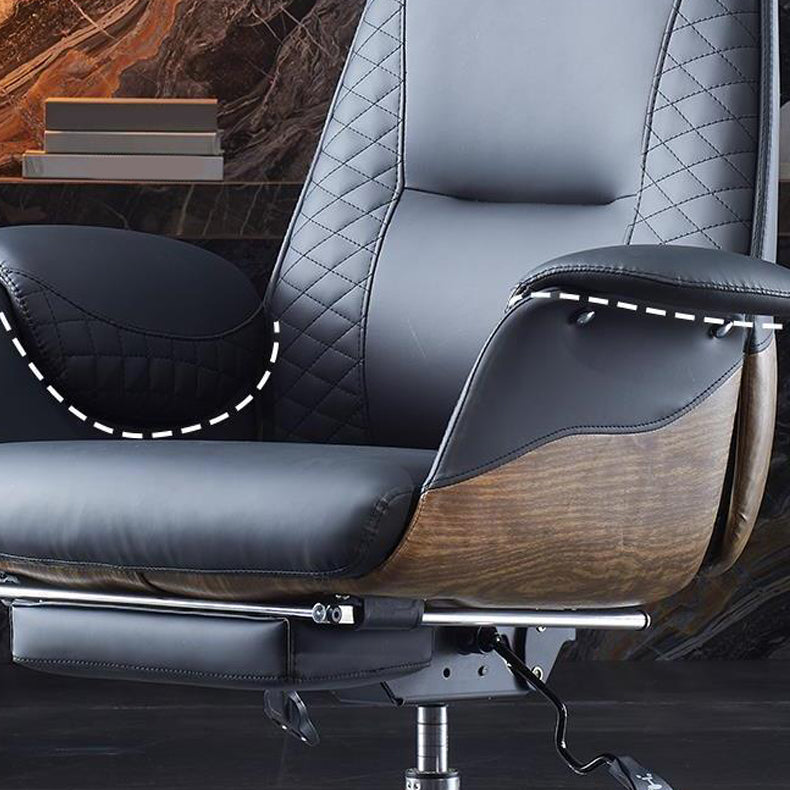 High Back Executive Swivel Office Chair Chrome Metal Frame Modern Ergonomic Task Chair Clearhalo 'furn' 'furn_office_chair' 'Furniture' 'furniture_office_chair' 'Office Chairs' 'Office Furniture' 'office_chair' 5011124
