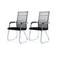 Silver Metal Mesh Modern Conference Chair Mid-Back and High Back Conference Chair Gray Black 2 Piece Set Clearhalo 'furn' 'furn_office_chair' 'Furniture' 'furniture_office_chair' 'Office Chairs' 'Office Furniture' 'office_chair' 5011137