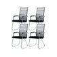 Silver Metal Mesh Modern Conference Chair Mid-Back and High Back Conference Chair Gray Black 4 Piece Set Clearhalo 'furn' 'furn_office_chair' 'Furniture' 'furniture_office_chair' 'Office Chairs' 'Office Furniture' 'office_chair' 5011138