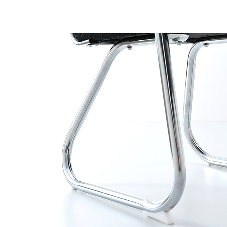 Silver Metal Mesh Modern Conference Chair Mid-Back and High Back Conference Chair Clearhalo 'furn' 'furn_office_chair' 'Furniture' 'furniture_office_chair' 'Office Chairs' 'Office Furniture' 'office_chair' 5011139