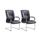 Silver Metal Modern Conference Chair High Back Leather Conference Chair Gloss Black 2 Piece Set Clearhalo 'furn' 'furn_office_chair' 'Furniture' 'furniture_office_chair' 'Office Chairs' 'Office Furniture' 'office_chair' 5011156