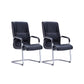 Silver Metal Modern Conference Chair High Back Leather Conference Chair Black 2 Piece Set Clearhalo 'furn' 'furn_office_chair' 'Furniture' 'furniture_office_chair' 'Office Chairs' 'Office Furniture' 'office_chair' 5011159