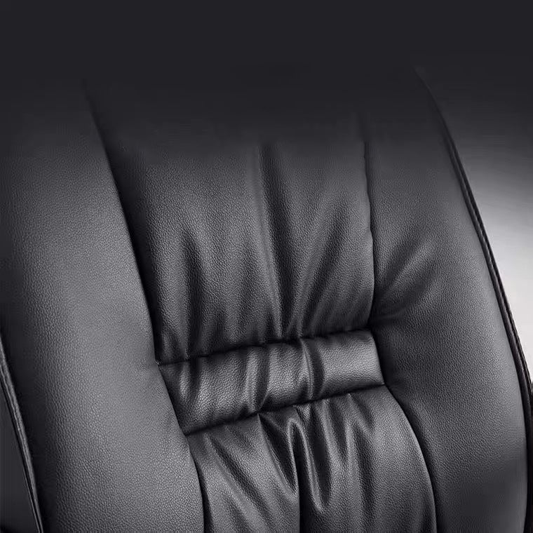 Silver Metal Modern Conference Chair High Back Leather Conference Chair Clearhalo 'furn' 'furn_office_chair' 'Furniture' 'furniture_office_chair' 'Office Chairs' 'Office Furniture' 'office_chair' 5011160