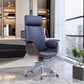 Modern Armless Swivel Chair with Chrome Frame Executive Height-adjustable Office Chair Clearhalo 'furn' 'furn_office_chair' 'Furniture' 'furniture_office_chair' 'Office Chairs' 'Office Furniture' 'office_chair' 5011172