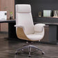 Modern Armless Swivel Chair with Chrome Frame Executive Height-adjustable Office Chair Clearhalo 'furn' 'furn_office_chair' 'Furniture' 'furniture_office_chair' 'Office Chairs' 'Office Furniture' 'office_chair' 5011175