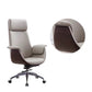 Modern Armless Swivel Chair with Chrome Frame Executive Height-adjustable Office Chair Grey High-Back (Over 22 in.) Casters Included Clearhalo 'furn' 'furn_office_chair' 'Furniture' 'furniture_office_chair' 'Office Chairs' 'Office Furniture' 'office_chair' 5011184