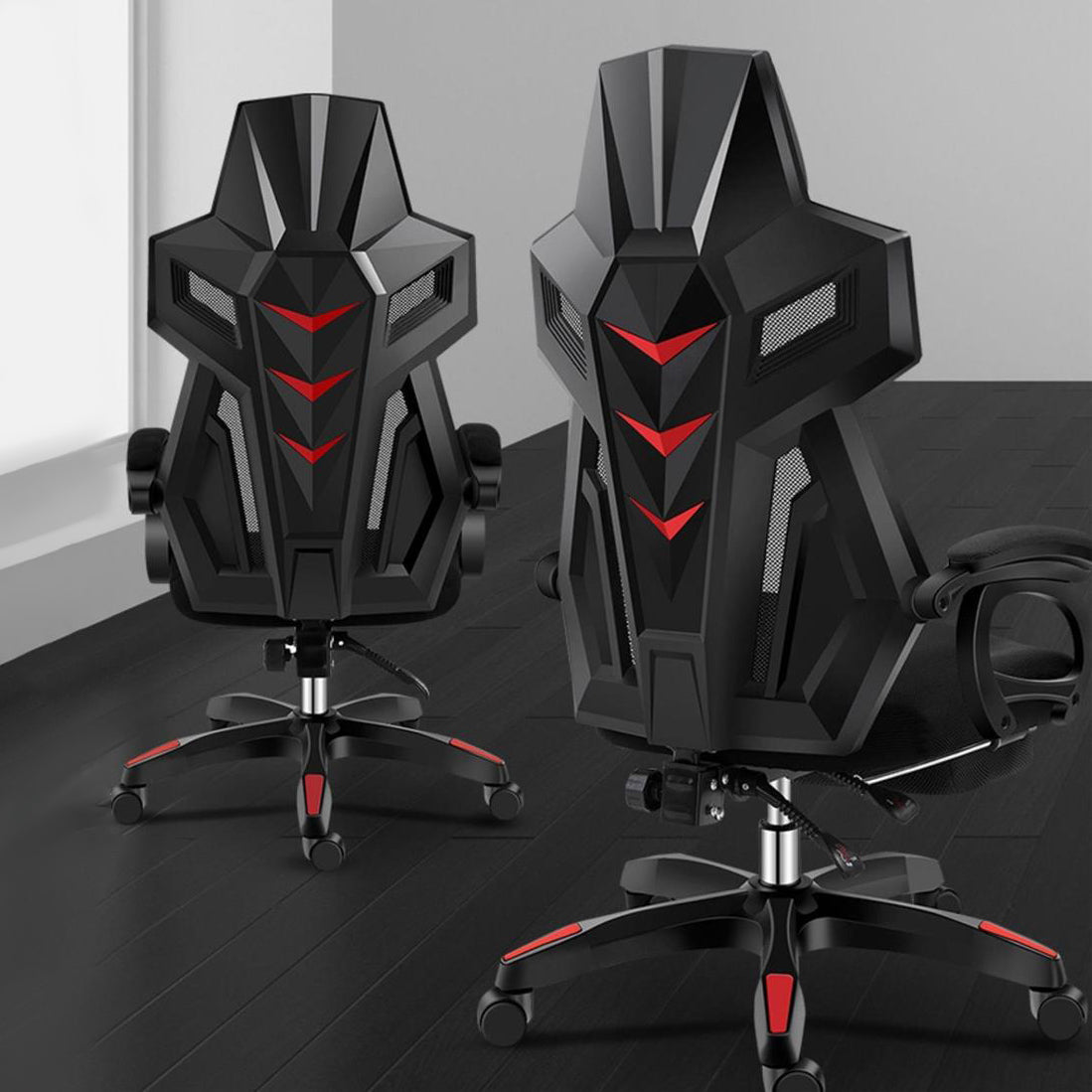 Modern Nylon Frame Gaming Chair Swivel Computer Desk Chair with Padded Arms Clearhalo 'furn' 'furn_office_chair' 'Furniture' 'furniture_office_chair' 'Office Chairs' 'Office Furniture' 'office_chair' 5011198
