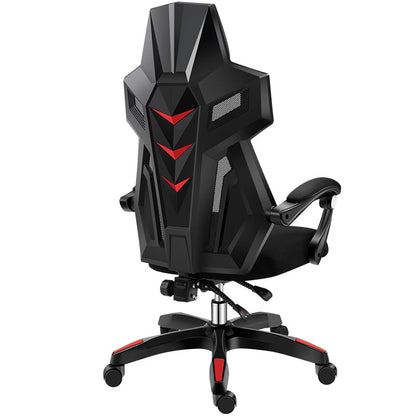 Modern Nylon Frame Gaming Chair Swivel Computer Desk Chair with Padded Arms Black Without Footrest Clearhalo 'furn' 'furn_office_chair' 'Furniture' 'furniture_office_chair' 'Office Chairs' 'Office Furniture' 'office_chair' 5011199