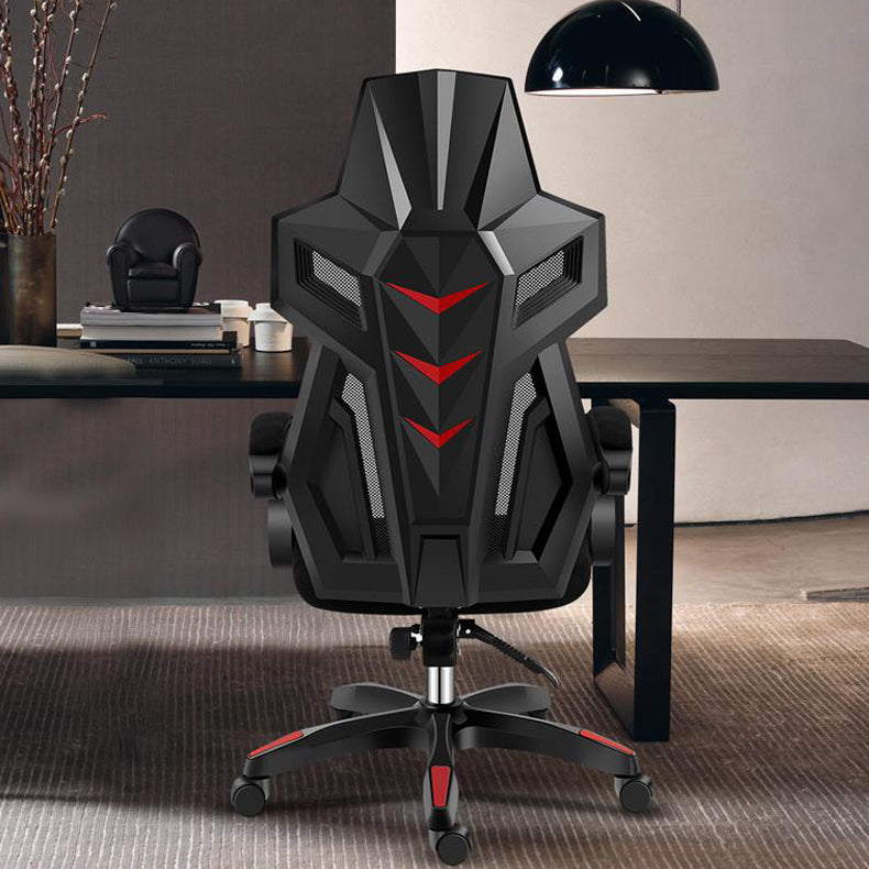 Modern Nylon Frame Gaming Chair Swivel Computer Desk Chair with Padded Arms Clearhalo 'furn' 'furn_office_chair' 'Furniture' 'furniture_office_chair' 'Office Chairs' 'Office Furniture' 'office_chair' 5011200