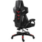 Modern Nylon Frame Gaming Chair Swivel Computer Desk Chair with Padded Arms Gloss Black Without Footrest Clearhalo 'furn' 'furn_office_chair' 'Furniture' 'furniture_office_chair' 'Office Chairs' 'Office Furniture' 'office_chair' 5011204