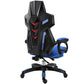 Modern Nylon Frame Gaming Chair Swivel Computer Desk Chair with Padded Arms Blue With Footrest Clearhalo 'furn' 'furn_office_chair' 'Furniture' 'furniture_office_chair' 'Office Chairs' 'Office Furniture' 'office_chair' 5011208