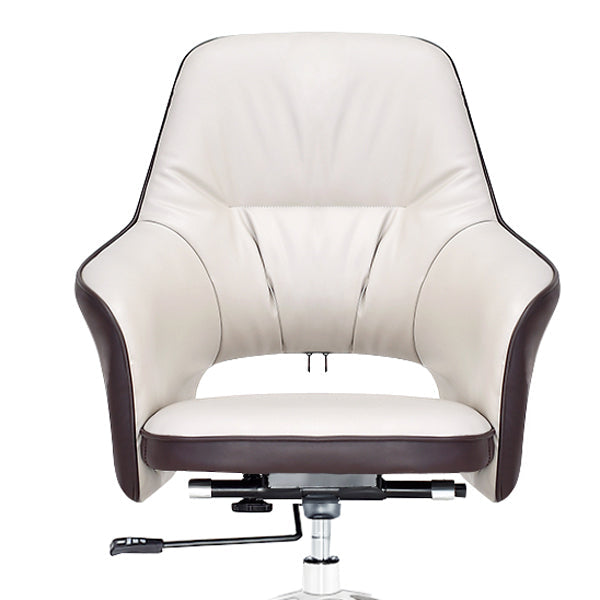 Chrome Metal Base Contemporary Office Chair Adjustable Task Chair with Wheels Clearhalo 'furn' 'furn_office_chair' 'Furniture' 'furniture_office_chair' 'Office Chairs' 'Office Furniture' 'office_chair' 5011226