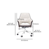Chrome Metal Base Contemporary Office Chair Adjustable Task Chair with Wheels Clearhalo 'furn' 'furn_office_chair' 'Furniture' 'furniture_office_chair' 'Office Chairs' 'Office Furniture' 'office_chair' 5011228