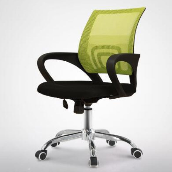 Mid Back Mesh Desk Chair Ergonomic Fixed Arms Chair with Wheels Clearhalo 'furn' 'furn_office_chair' 'Furniture' 'furniture_office_chair' 'Office Chairs' 'Office Furniture' 'office_chair' 5011234