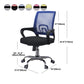 Mid Back Mesh Desk Chair Ergonomic Fixed Arms Chair with Wheels Clearhalo 'furn' 'furn_office_chair' 'Furniture' 'furniture_office_chair' 'Office Chairs' 'Office Furniture' 'office_chair' 5011261