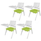 Mid Back Conference Chair with Arms White Metal Frame Modern Computer Office Chair Green Large Writing Pad 4 Piece Set Clearhalo 'furn' 'furn_office_chair' 'Furniture' 'furniture_office_chair' 'Office Chairs' 'Office Furniture' 'office_chair' 5011301