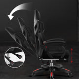 Black Nylon Frame Modern Gaming Chair Swivel Computer Desk Chair with Padded Arms Clearhalo 'furn' 'furn_office_chair' 'Furniture' 'furniture_office_chair' 'Office Chairs' 'Office Furniture' 'office_chair' 5011319
