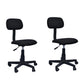 Mid-back Office Chair Sponge Cushion with/without Arm Chair for Office Black 2 Piece Set Clearhalo 'furn' 'furn_office_chair' 'Furniture' 'furniture_office_chair' 'Office Chairs' 'Office Furniture' 'office_chair' 5011348