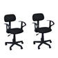 Mid-back Office Chair Sponge Cushion with/without Arm Chair for Office Matte Black 2 Piece Set Clearhalo 'furn' 'furn_office_chair' 'Furniture' 'furniture_office_chair' 'Office Chairs' 'Office Furniture' 'office_chair' 5011350