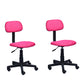 Mid-back Office Chair Sponge Cushion with/without Arm Chair for Office Pink 2 Piece Set Clearhalo 'furn' 'furn_office_chair' 'Furniture' 'furniture_office_chair' 'Office Chairs' 'Office Furniture' 'office_chair' 5011351