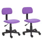 Mid-back Office Chair Sponge Cushion with/without Arm Chair for Office Purple 2 Piece Set Clearhalo 'furn' 'furn_office_chair' 'Furniture' 'furniture_office_chair' 'Office Chairs' 'Office Furniture' 'office_chair' 5011356