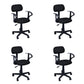 Mid-back Office Chair Sponge Cushion with/without Arm Chair for Office Matte Black 4 Piece Set Clearhalo 'furn' 'furn_office_chair' 'Furniture' 'furniture_office_chair' 'Office Chairs' 'Office Furniture' 'office_chair' 5011359
